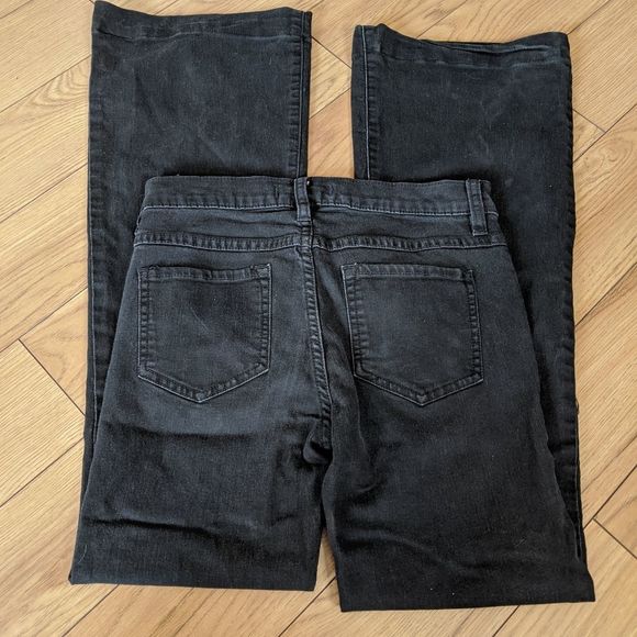 Free People black denim jeans with a slight flare - Picture 3 of 8